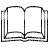 An open book depicting a content icon