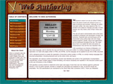 Web Authoring WebsiteInterface page